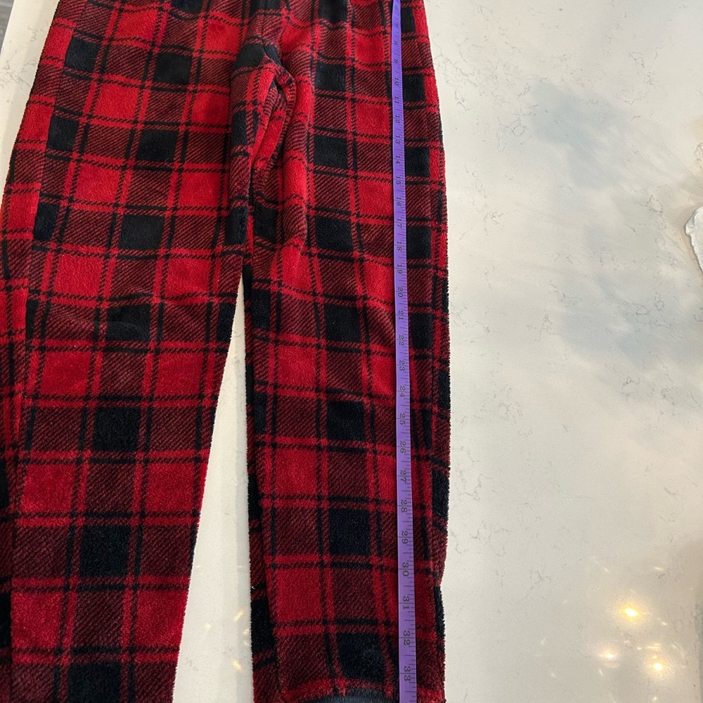 Abercrombie & Fitch Red and Black Plaid Kids Pants